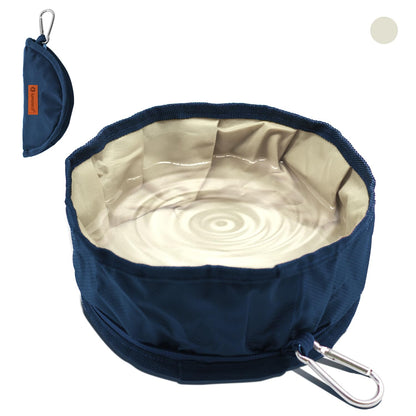 LumoLeaf Collapsible Dog Travel Bowl, 2 Packs Large 68oz/80oz Lightweight Foldable Bowl, Water and Food Bowls for Pets Dogs Cats with Zipper (8+10 Cups)