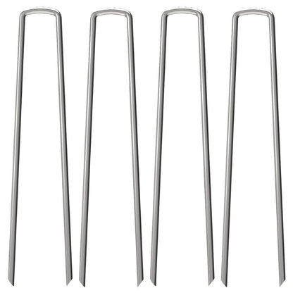 OK5STAR 100 Pack 12" Garden Stakes Pins,Heavy Duty Garden Landscape Staples Stakes Pins Galvanized Landscape Fabric Staples Sod Ground Staple for Anchoring Weed Barrier Fabric