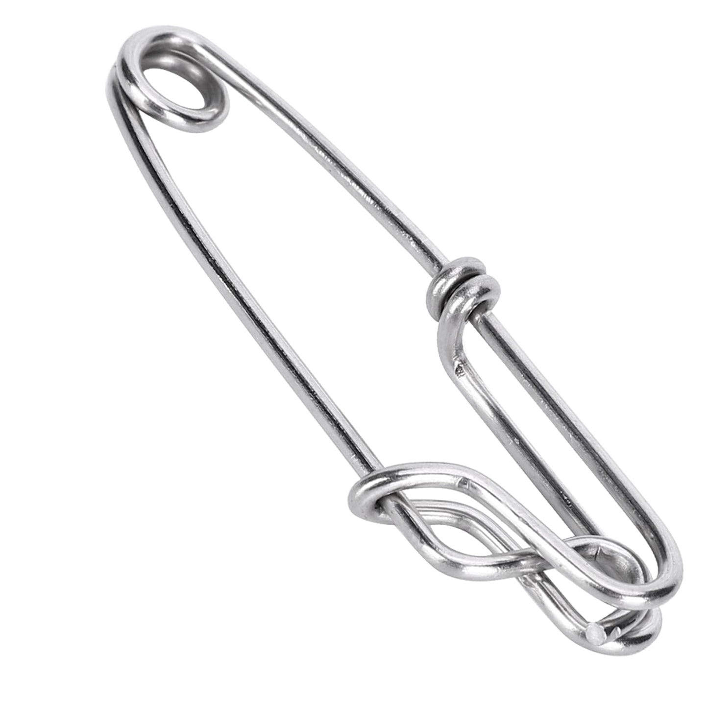 Cunyuer 15PCS Longline Trotline Clips, 1.8x60mm Fishing Snapper Clips, Stainless Steel Long Line Tuna Clip, Quick Connect Fishing Accessory