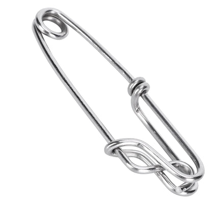 Cunyuer 15PCS Longline Trotline Clips, 1.8x60mm Fishing Snapper Clips, Stainless Steel Long Line Tuna Clip, Quick Connect Fishing Accessory