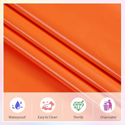 12 Packs Disposable Plastic Tablecloths 54 x 108 Inch Rainbow Color Table Cloths Colorful Rectangle Waterproof Table Covers for Birthday Wedding Picnic Theme Party Decoration