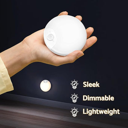 Motion Sensor Night Light Rechargeable 2-Pack, Battery Operated Hallway Lights, Stair Lights Motion Sensor Indoor, Magnetic, Dimmable, Motion Light for Stairs, Bathroom, Hall, Cruise