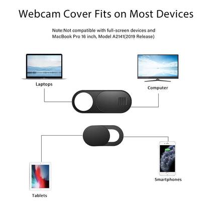 Laptop Camera Cover Slide, 12 Pack Webcam Cover, Phone Camera Cover, Ultra-Thin Computer Slide - Fits Most Laptop, Desktop, PC, Tablet, Smartphone to Protect Your Privacy and Security