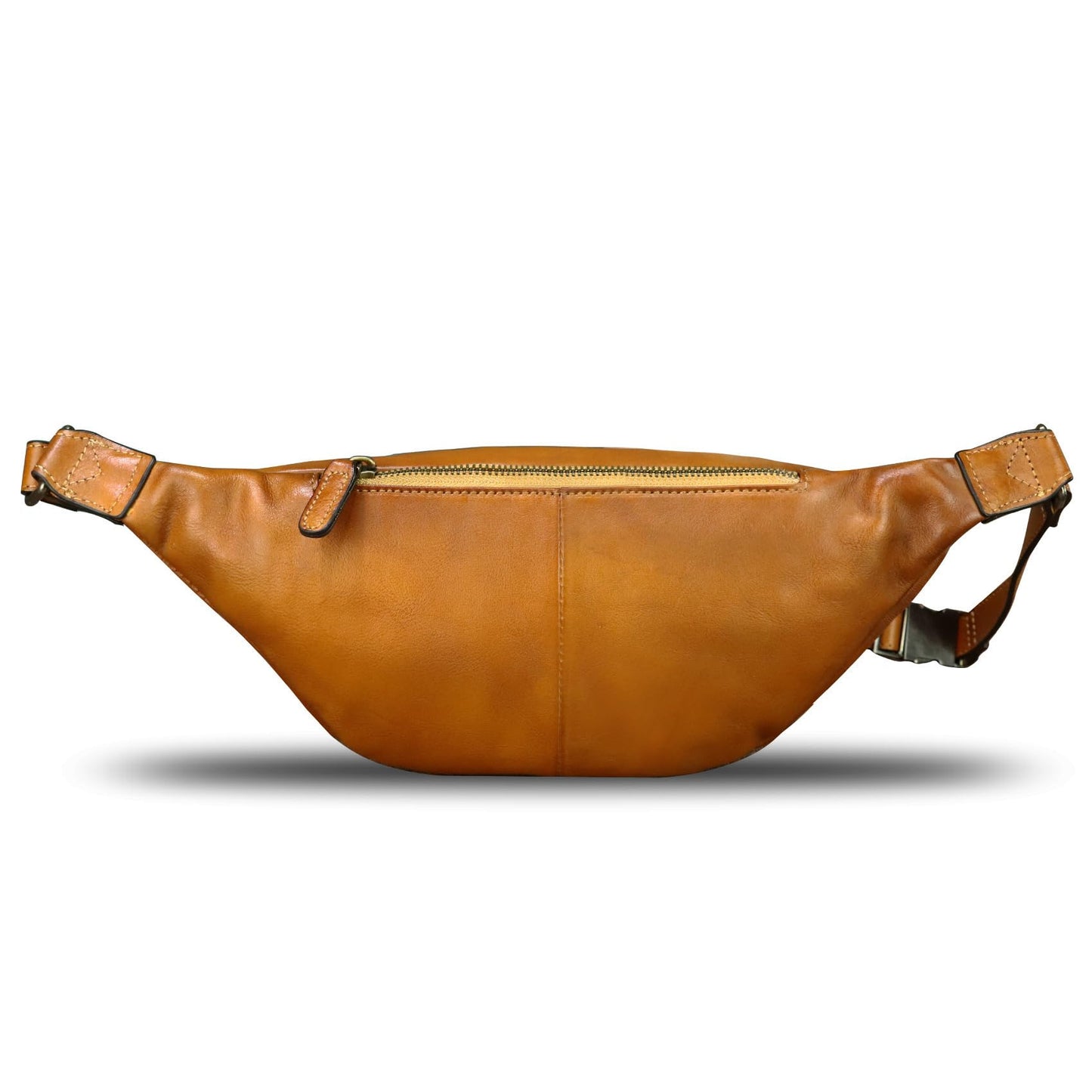 Genuine Leather Fanny Pack for Women and Men Real Leather Crossbody Sling Bag Fashion Waist Bag Chest Purse Pouch (Brown)