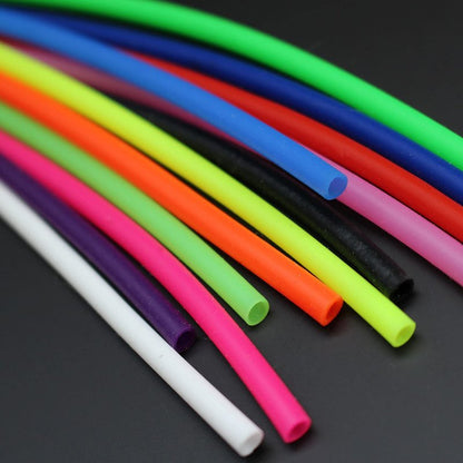 Tigofly 12 pcs 12 Colors UV Silicone Tube 1/8" ID x 5/32" OD Small Soft Flexible Hollow 10inch Fly Tubing Fly Tying Tubes Materials