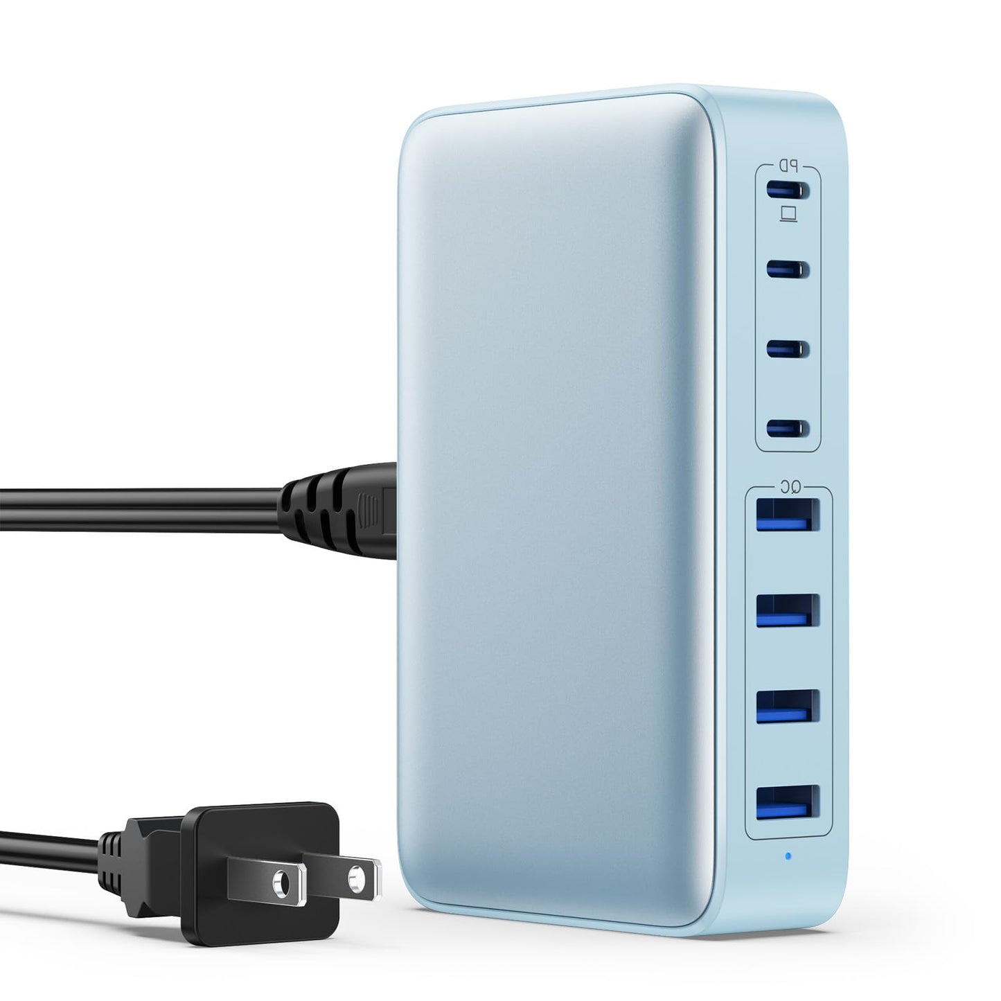 USB C Charger 200W USB C Charger Block,Upgraded GaN III 8-Port Fast Charging Station Hub,PD 65W Laptop Charging Adapter Compatible with MacBook Pro/Air,DELL,Steam Deck,iPhone 16/15/14,Galaxy S23/22