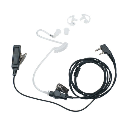 BVMAG Acoustic Tube Earpiece Headset with Mic PTT Compatible with Baofeng UV-5R 5R BF-F8HP BF-888S Kenwood TK3230 TK-3160 Puxing Quansheng Wouxun Walkie Talkie Two Way Radio 10 Pack