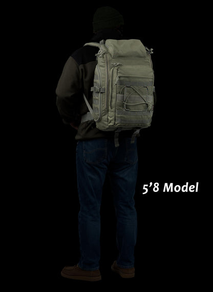XMILPAX 35L Tactical Backpack Military Rucksack MOLLE Quick-Access Flap EDC Pack for Hiking Camping Travel Work Bugout Emergency