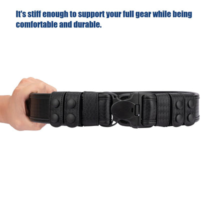 Dotacty Basketweave Duty Belts Police Law Enforcement Sheriff Security Work 2" Outer Belt w/Loop Liner Tri-Release Buckle 4 Keepers M