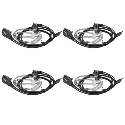 Retevis RB48 Walkie-Talkie Earpiece with Mic 1 Pin 2.5mm, Transparent Acoustic Tube, Compatible RB48 RB48 Plus RB48A RB48 Pro RT49 RT49B RT49P Two Way Radio, Walkie Talkie Headset(2 Pack)