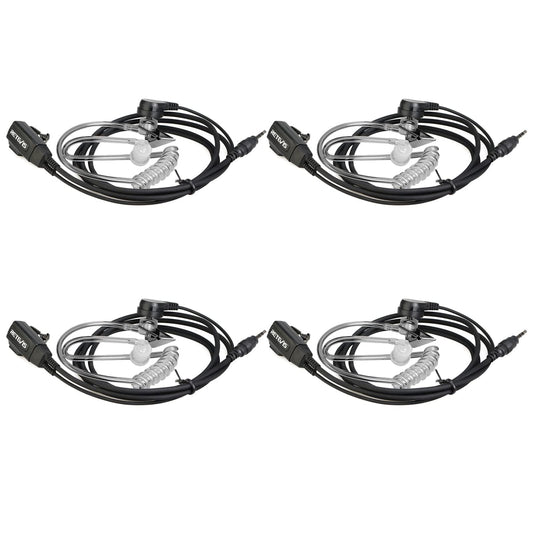 Retevis RB48 Walkie-Talkie Earpiece with Mic 1 Pin 2.5mm, Transparent Acoustic Tube, Compatible RB48 RB48 Plus RB48A RB48 Pro RT49 RT49B RT49P Two Way Radio, Walkie Talkie Headset(2 Pack)