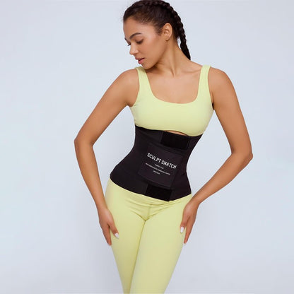 Sculpt Snatch Hourglass Waist Trainer for Women–Adjustable Sweat Band for Stomach, Tummy Control&Workout Waist Trimmer(BLACK,X-Small)