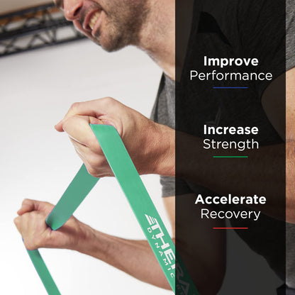 THERABAND High Resistance Bands, Set of 2 Elastic Super Bands for Improving Flexibility, Injury Rehab, & Full Body Workouts, Heavy Duty Stretch Bands for Lifting, 1 Light & 1 Medium Band