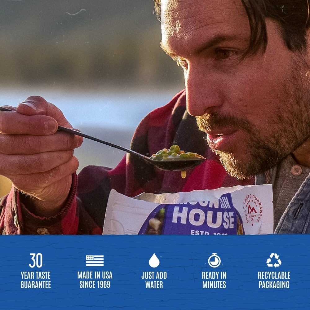 Mountain House Essential Meal Assortment Bucket | Freeze Dried Backpacking & Camping Food | 22 Servings | Gluten-Free