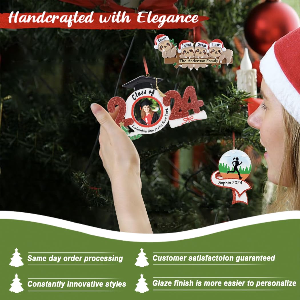 Worldwide Reindeer Family of 2 Personalized Christmas Ornament - Couple's First Christmas Together Keepsake Gift