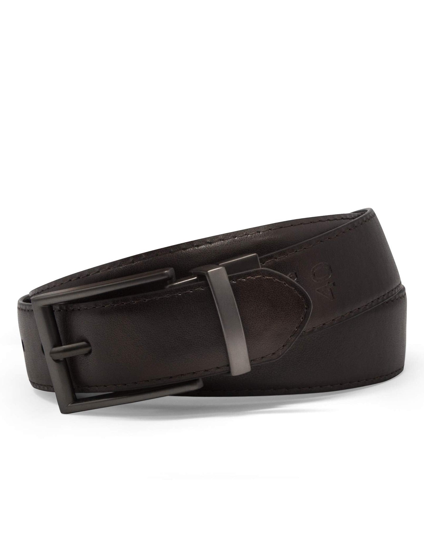 Steve Madden Reversible Men's Dress Casual Every Day Leather Belt, Black/Brown (Smooth), 34