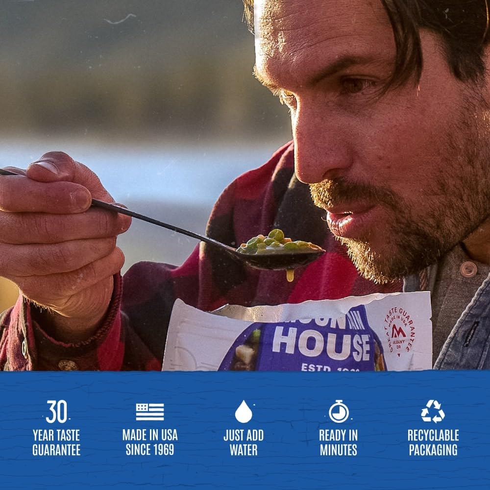 Mountain House Fettuccine Alfredo with Chicken | Freeze Dried Backpacking & Camping Food | 2 Servings