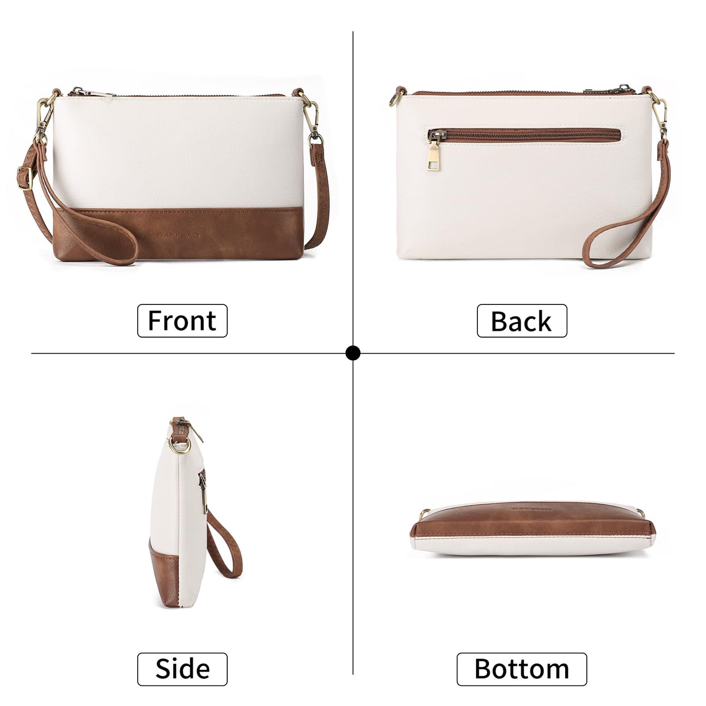 GAEKEAO Wristlet Wallet Clutch Purses For Women Small Crossbody Bag Cell Phone Wallet Purse Shoulder Handbag with Card Slots