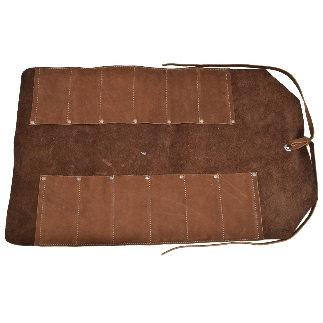 Leather Tool Bag Roll Up, 12 Slot Heavy Duty Tool Roll Bag Organizer, Tool Roll Up Bag, Portable Tool Wrap Roll Bags for Travel, Durable Tool Kit Folding Tool Pouch Roll Up Mechanic Gifts for Men