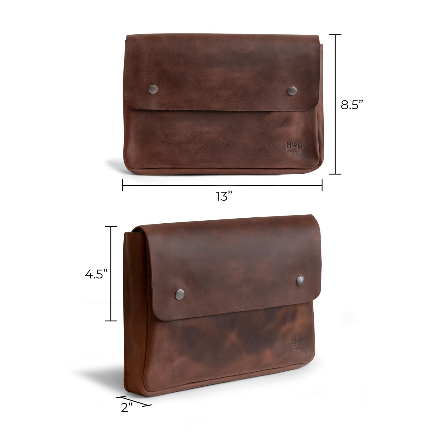 Hide & Drink, Vintage Folder Document Holder, File Case, A5 Binder, Envelope Portfolio, Full Grain Leather, Handmade, Bourbon Brown