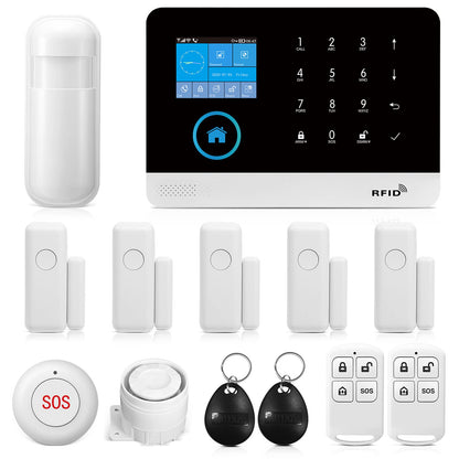 Wireless WiFi Smart Home Security DIY Alarm System with Motion Detector,Notifications with app,Door/Window Sensor, Siren,Compatible with Alexa,NO Monthly Fees (LW-103)