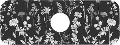 Faucet Draining Mat For Kitchen Sink, Wildflowers Plants Diatom Mud Absorbent