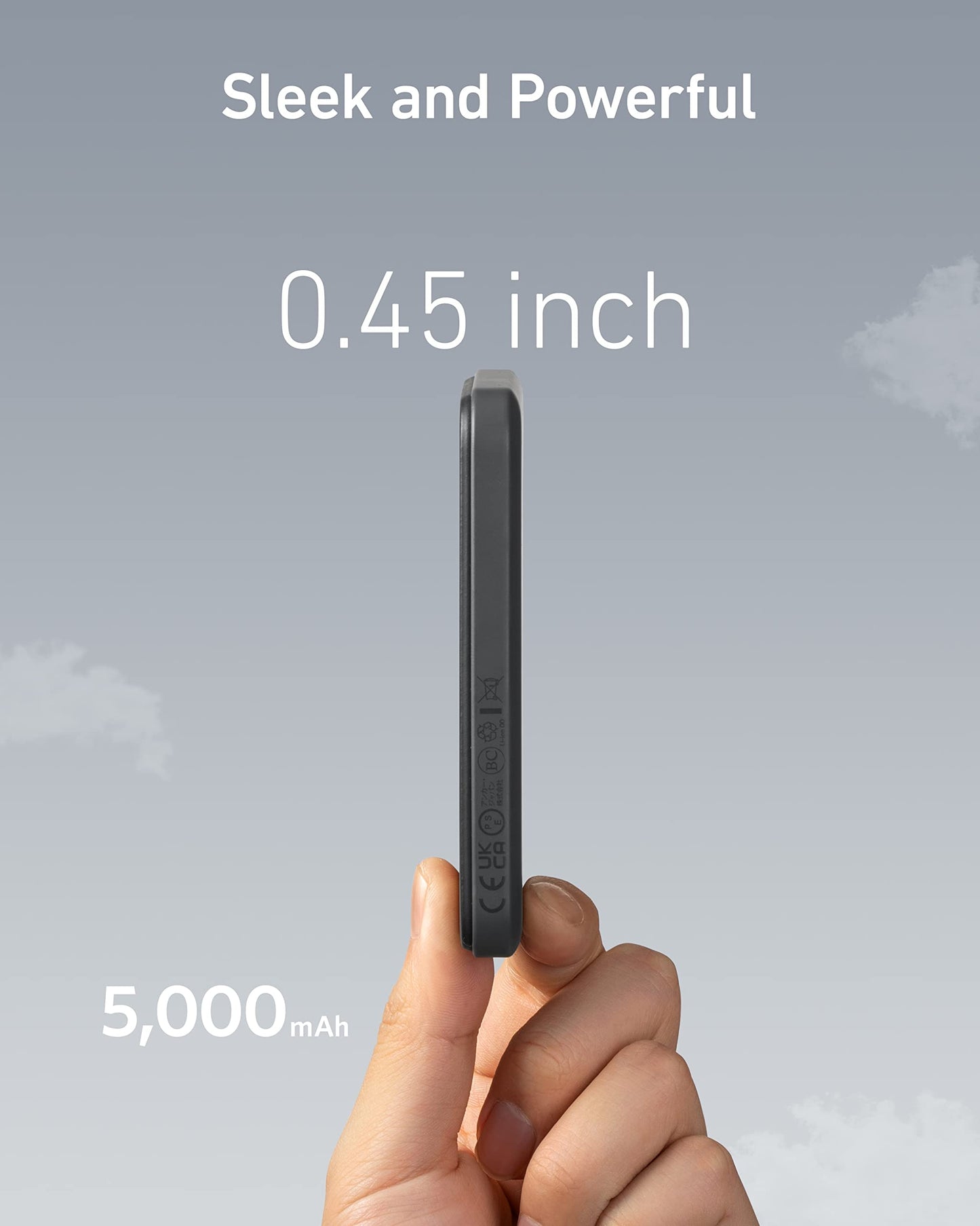 Anker 621 Magnetic Portable Charger (MagGo), 5,000mAh Wireless Power Bank with USB-C Cable, Magsafe-Compatible Battery Pack for iPhone 16/15/14/13/12 Series