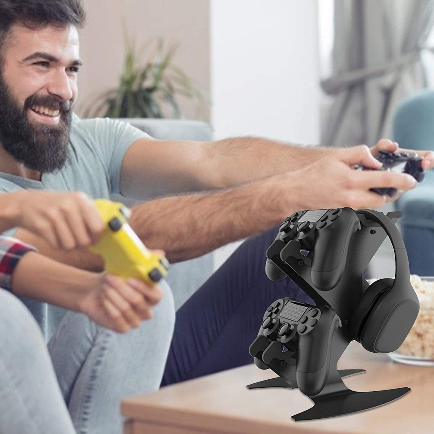 Controller Holder, Game Controller Rack Headset Stand for Xbox Series X S/Xbox one / PS5 / PS4 / NS/PC/Headset, Aluminum Metal Mount Universal Organizer for Video Game Accessories