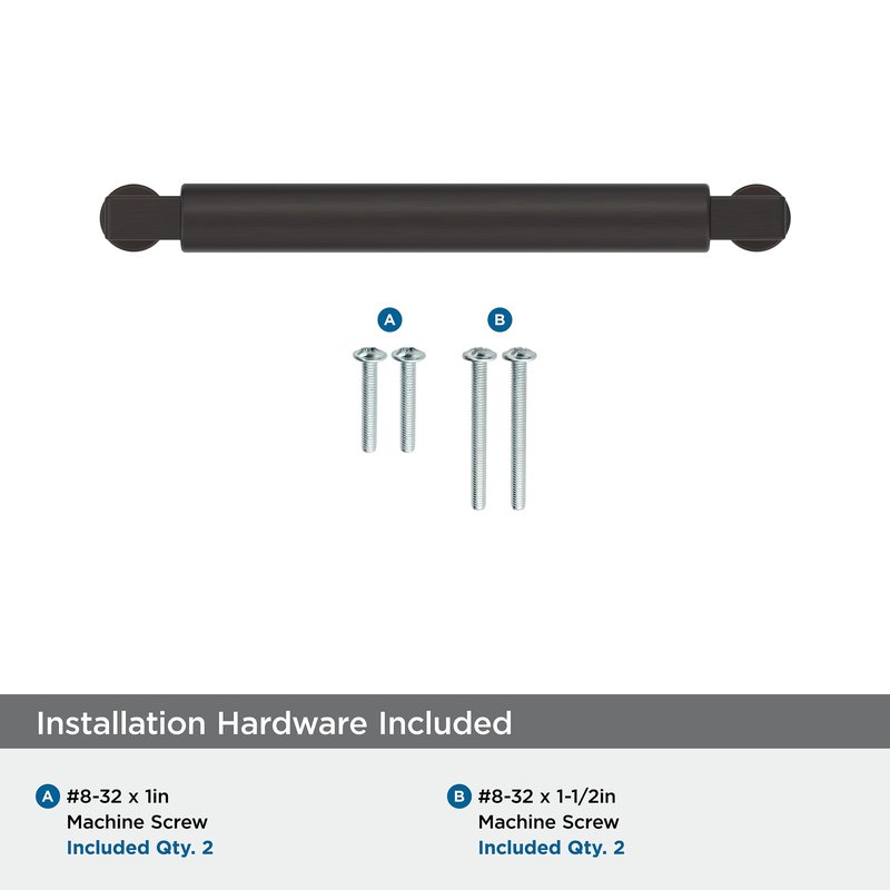 Amerock Balon 5-1/16 inch (128 mm) Center-to-Center Oil-Rubbed Bronze Cabinet Pull, BP37484ORB