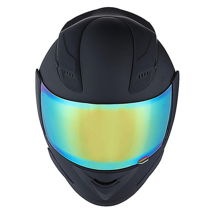 1Storm Motorcycle Bike Full FACE Helmet Mechanic MATT Black