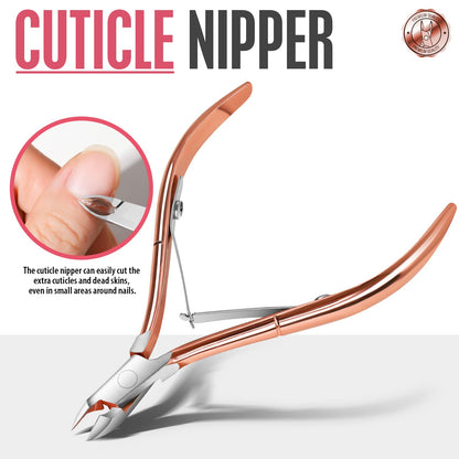 FANDAMEI Ingrown Toenail Removal Kit, Pedicure Tools, Nail Care Kit, Cuticle Trimmer, Nail Cuticle Nippers, Cuticle Kit Stainless Steel, Cuticle Clippers, Cuticle Pushers, Manicure Kit, Pedicure Kit