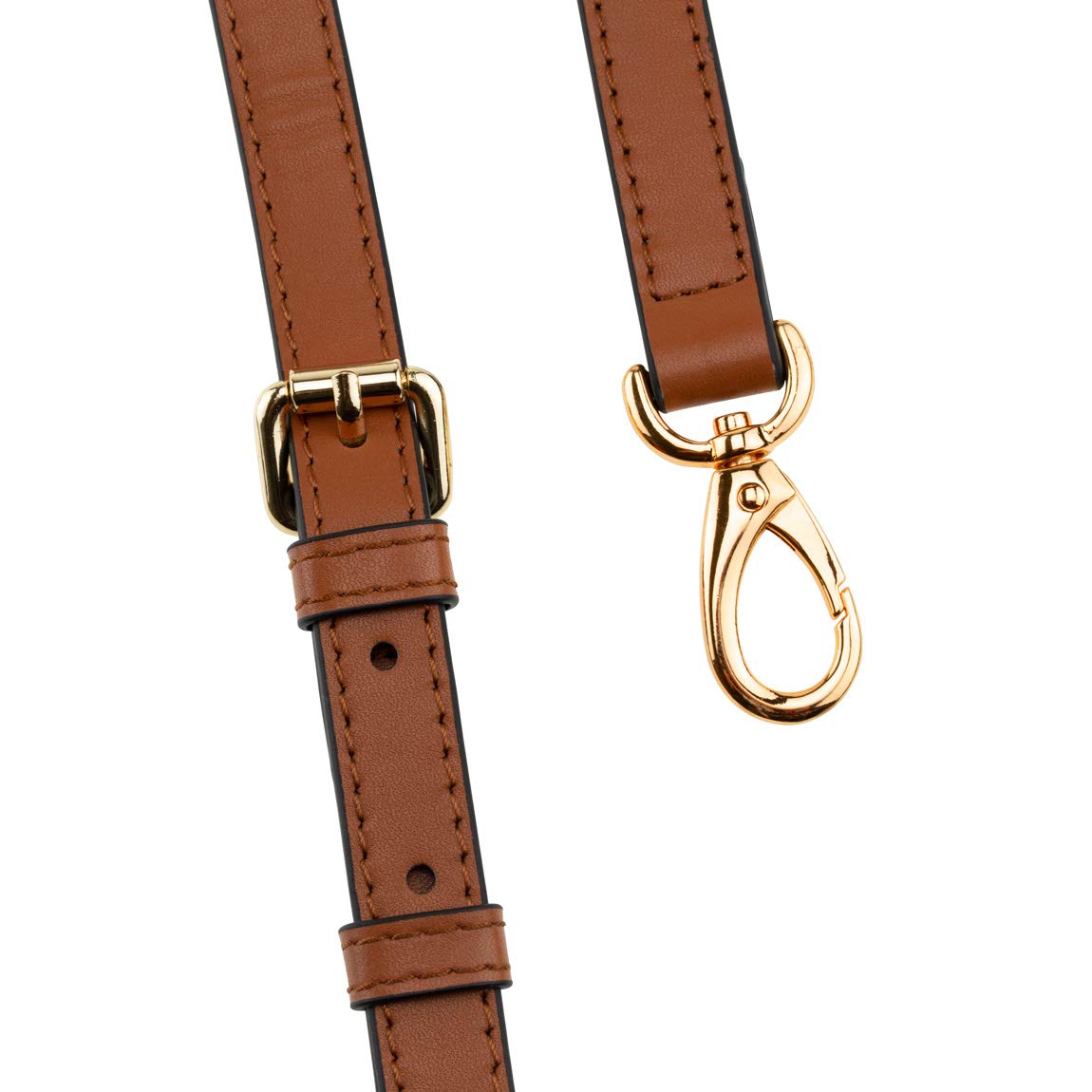 Allzedream Genuine Leather Purse Strap Replacement Crossbody Handbag Long Adjustable (Brown)