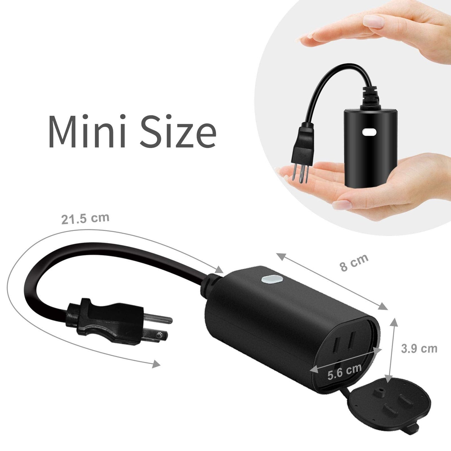 Minoston Outdoor Smart Plug, Matter Smart Plug, Smart Home Wi-Fi Outlet IP65 Waterproof, Compatible with Alexa, Apple Home, SmartThings, Google Home, Smart Life, IP65 Waterproof, 2.4Ghz, 2 Pack