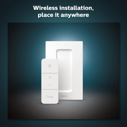 Philips Hue Wall Tap Dial Light Switch, Portable, White - 1 Pack - Requires Hue Lights and Hue Bridge - Smart Home - Easy, No-Wire Installation
