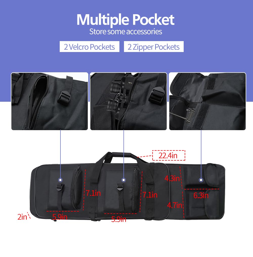 RUBY.Q 46" Bag, Portable Black case for Storage and Transportation