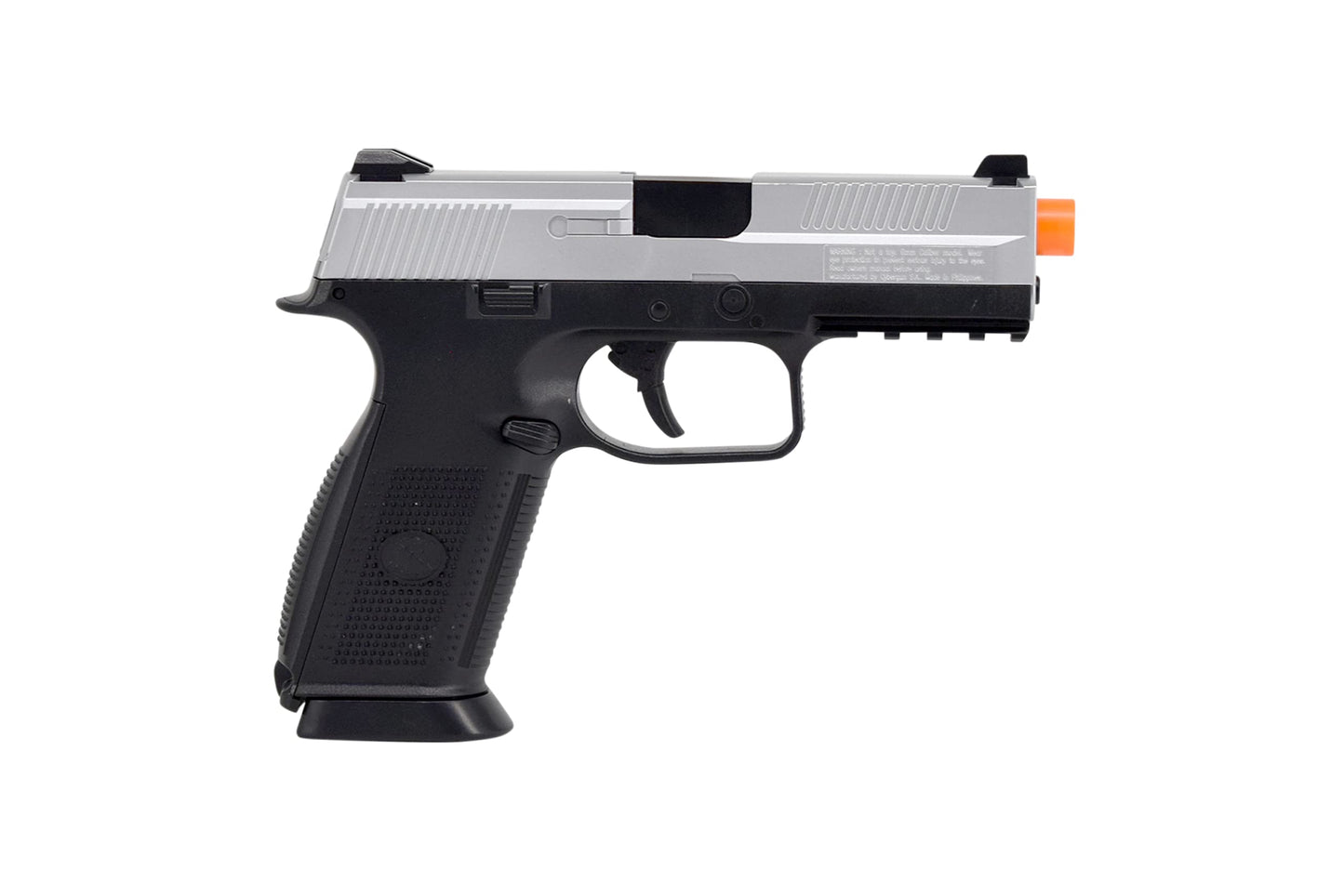 FN Herstal FNS-9 Spring Powered Airsoft Pistol, Silver-Black