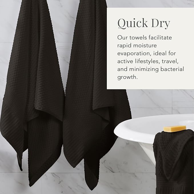 NY Loft Bath Towel 4 Pack, 100% Cotton, Super Soft & Absorbent, Premium Thick