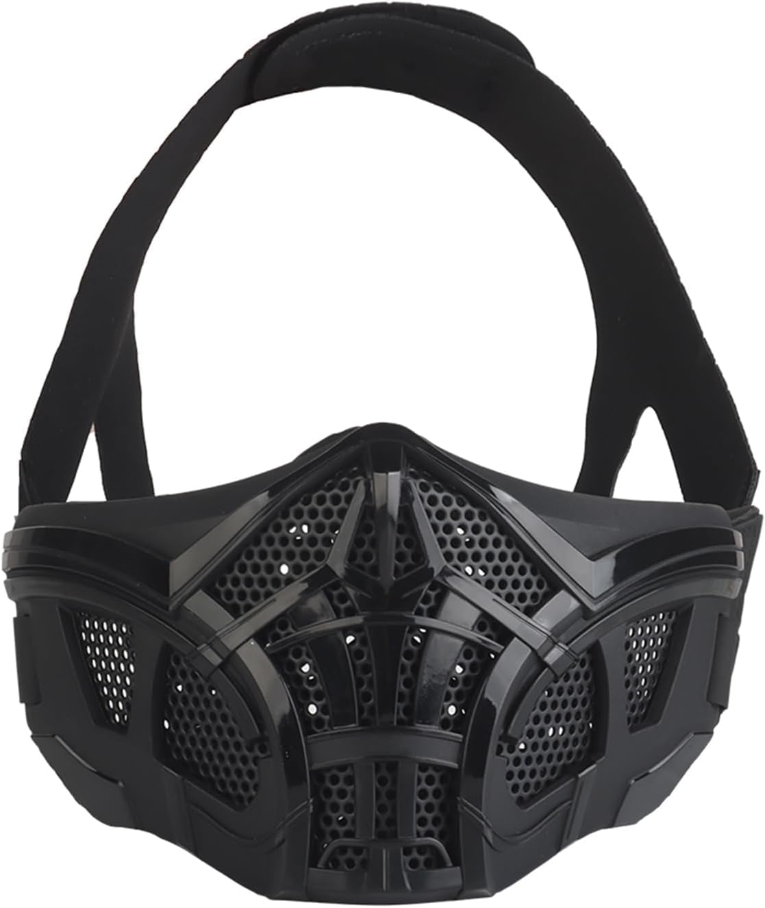 Half Masks Airsoft Paintball Scorpion Half Mask Protective Face Gears Tactical Shooting Cosplay Man (Black)