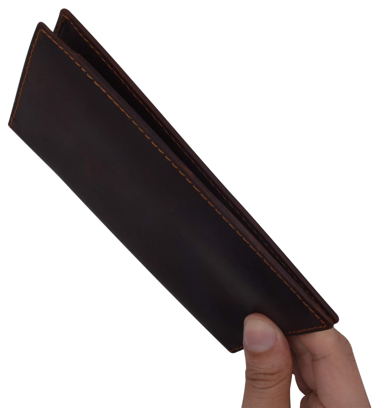 MARSHAL Genuine Leather Checkbook Cover Case #156-cr (Vintage Brown)