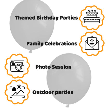 110pcs Black Balloon 12 inch, Black Latex Balloons for Birthday Party Baby Shower Wedding(with 2 Ribbons).