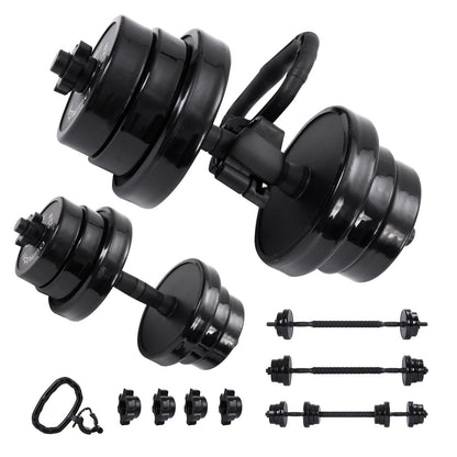 Nice C Weights, Dumbbell Set, Kettlebells, Adjustable Dumbbells, Barbell Weight Set, 20-40-50-70LB 3-in-1 set, Non-Slip, All-purpose