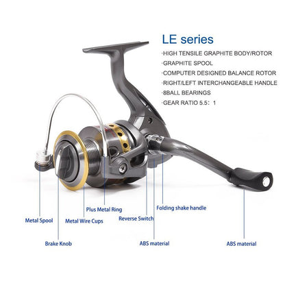 LEOFISHING 2Pcs Telespoic Fishing Rod and Reel Combos Collapsible Fishing Pole with Spinning Reel and Necessary Lure Accessories Portable Carrier Bag for Saltwater Freshwater (2Pcs, 210cm/6.89ft)