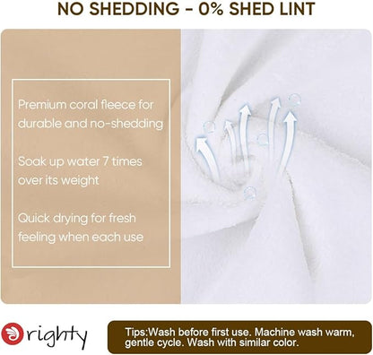 Orighty Washcloths 48 Pack, Ultra Soft Face Cloths 12 x 12 inch, Absorbent &
