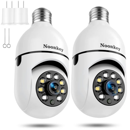 2K/3MP Light Bulb Security Camera, 5G& 2.4GHz WiFi Alexa E27 360° Light Socket Camera for Outdoor, Wireless WiFi Home IP Camera with Motion Tracking Alarm, Color Night Vision,Two-Way Talk