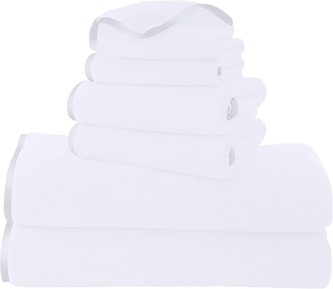 TENSTARS Luxury Silk Hemming Towel Set