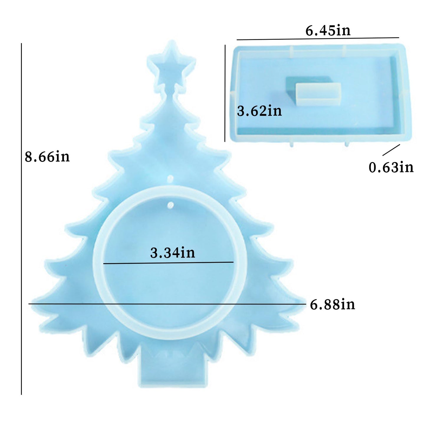 Wehous Resin Molds for Photo Frame, Large Christmas Tree Resin Mold, Picture Frame Silicone Epoxy Casting Mold, Unique Art Christmas Ornament Molds DIY Crafts Gift Table Home Decor
