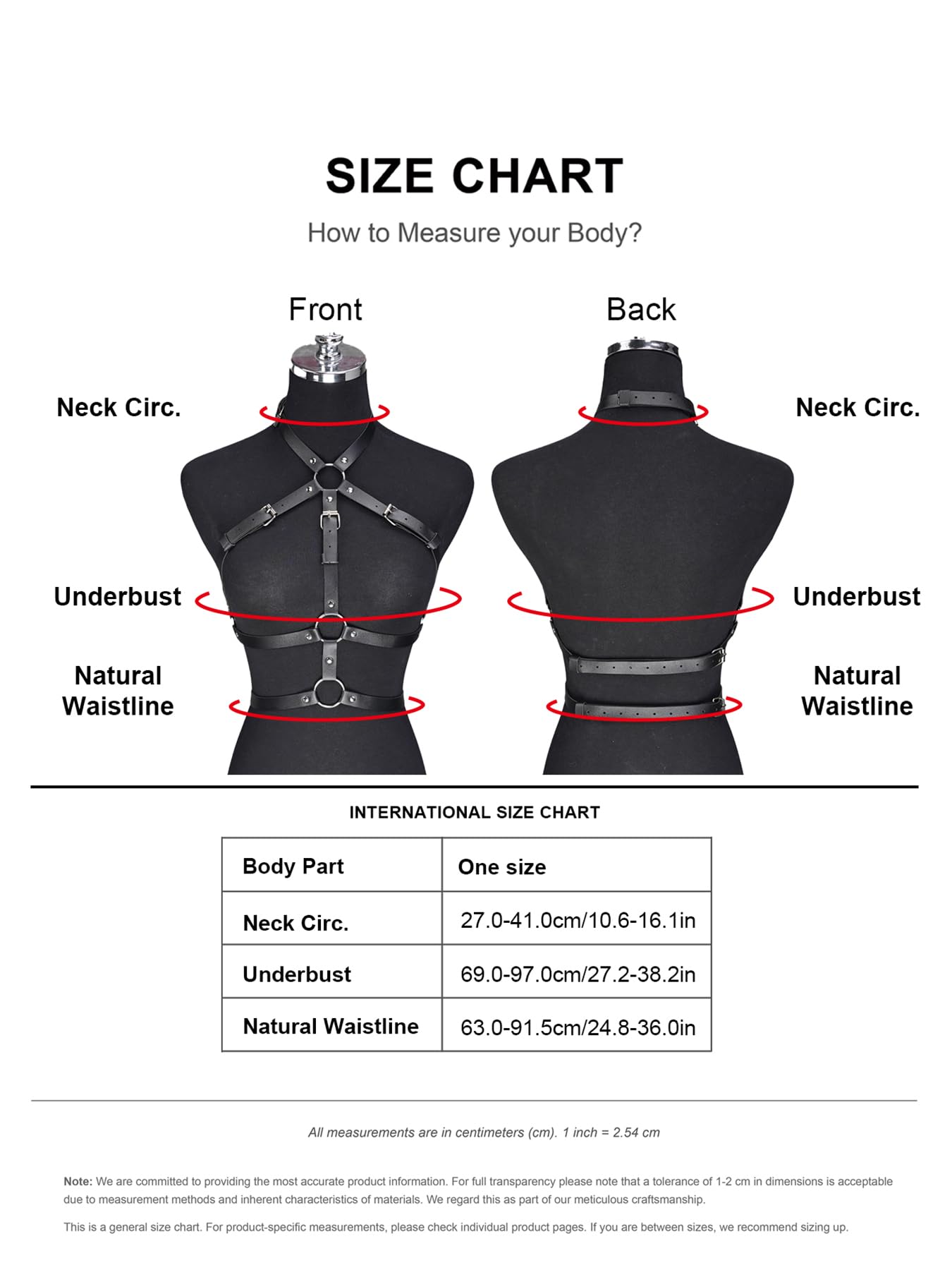 WARANDOD Punk Harness Belts for Woman Leather Chest Body Chain Belt Rave Halloween Accessories Belt Adjustable Gothic (Fit Waist 24.8-36 in)