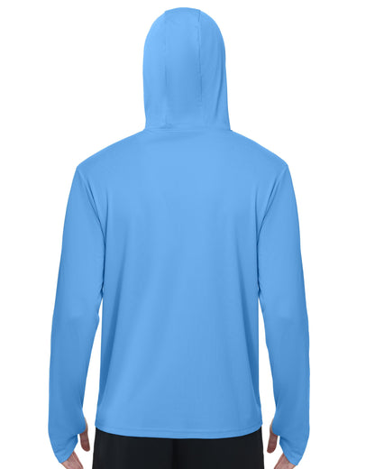 FISHEAL Men's Performance Fishing Hoodie Shirt - UPF 50+ UV Sun Protection Long Sleeve Shirts with Mesh Face Mask