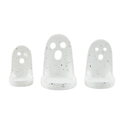 Mud Pie Nested Ghost Tea Light Holder, 2.75" x 4.5"