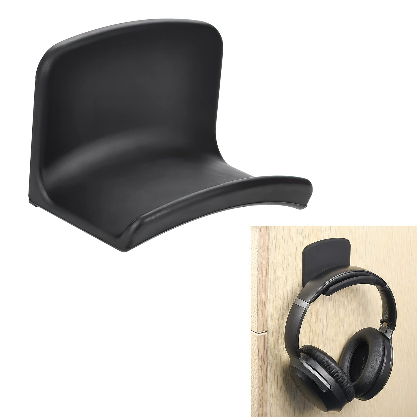 Neetto Headphone Hanger Holder Wall Mount, Headset Hook Under Desk, Stand for Sennheiser, Sony, Bose, Beats, AKG, Audio-Technica, Gaming Headphones, Earphones, Cables - HS907